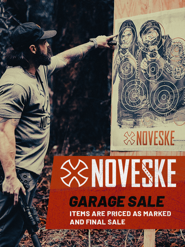 NOVESKE RIFLEWORKS GARAGE SALE BANNER