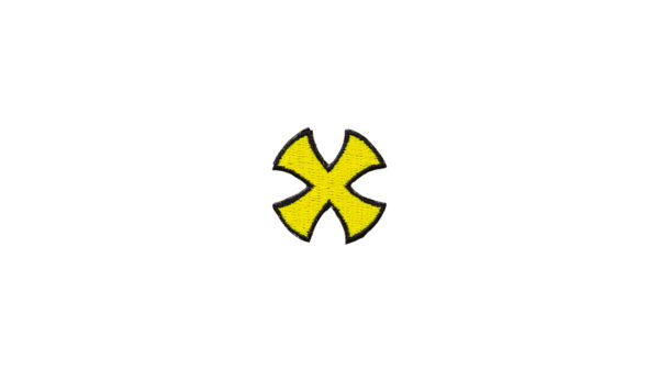 NOVESKE RIFLEWORKS 1.25" NEON YELLOW BLACK OUTLINE CROSS PATCH