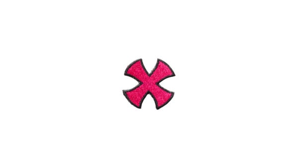 NOVESKE RIFLEWORKS 1.25" NEON PINK BLACK OUTLINE CROSS PATCH
