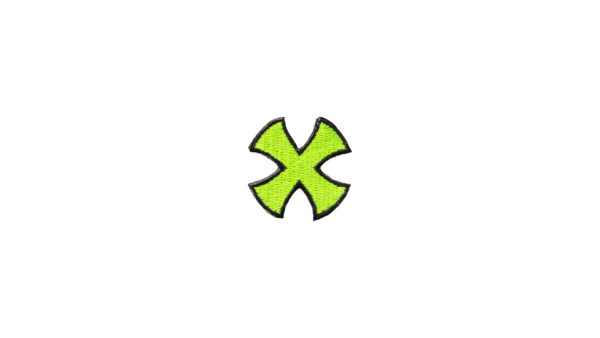 NOVESKE RIFLEWORKS 1.25" NEON GREEN BLACK OUTLINE CROSS PATCH