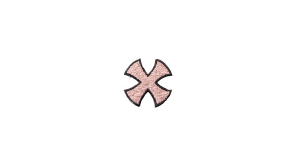 NOVESKE RIFLEWORKS 1.25" DUST ROSE BLACK OUTLINE CROSS PATCH