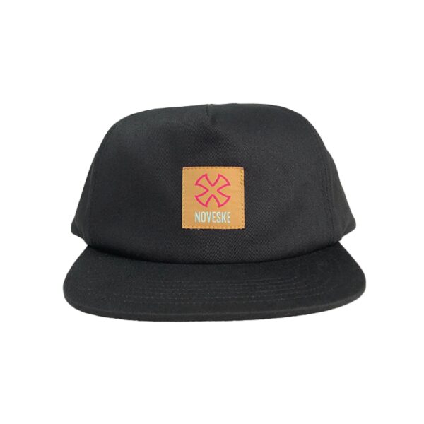 NOVESKE RIFLEWORKS 5 PANEL HAT BLACK FRONT